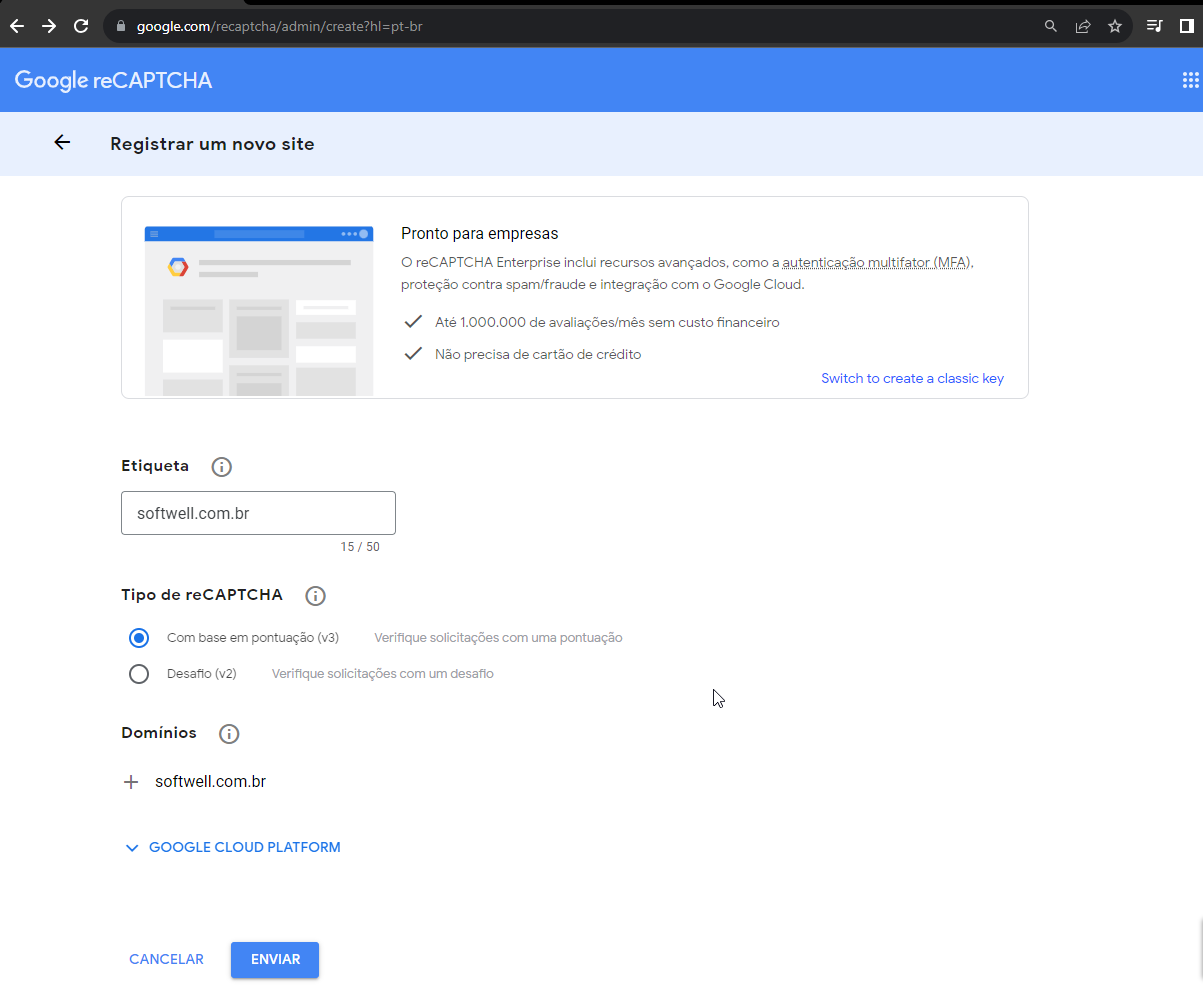 Google Console - Imagem 1